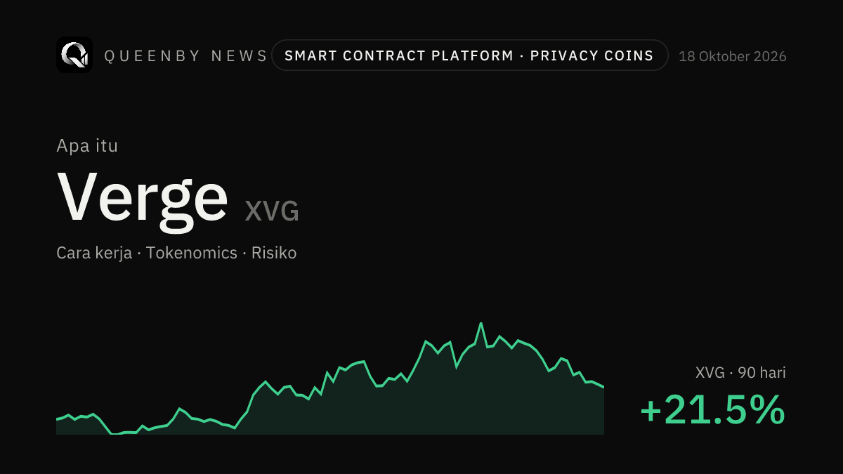 Apa Itu Verge (XVG)? Cara Kerja, Tokenomics, dan Risikonya